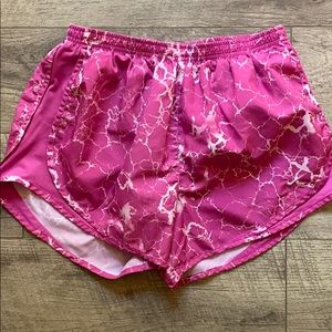 NIKE Dri-Fit Dark Pink Marble Workout Shorts